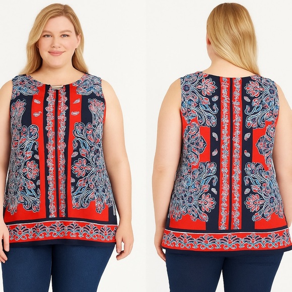 Avenue Sleeveless Boho Top Size 26/28 - Picture 1 of 5